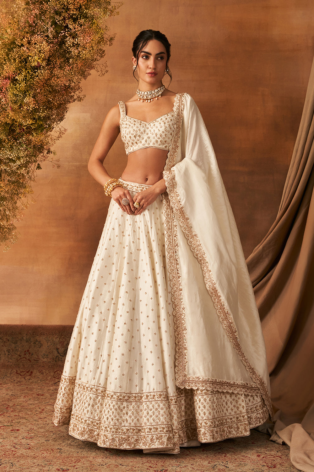 Leihao Lustre Lehenga set