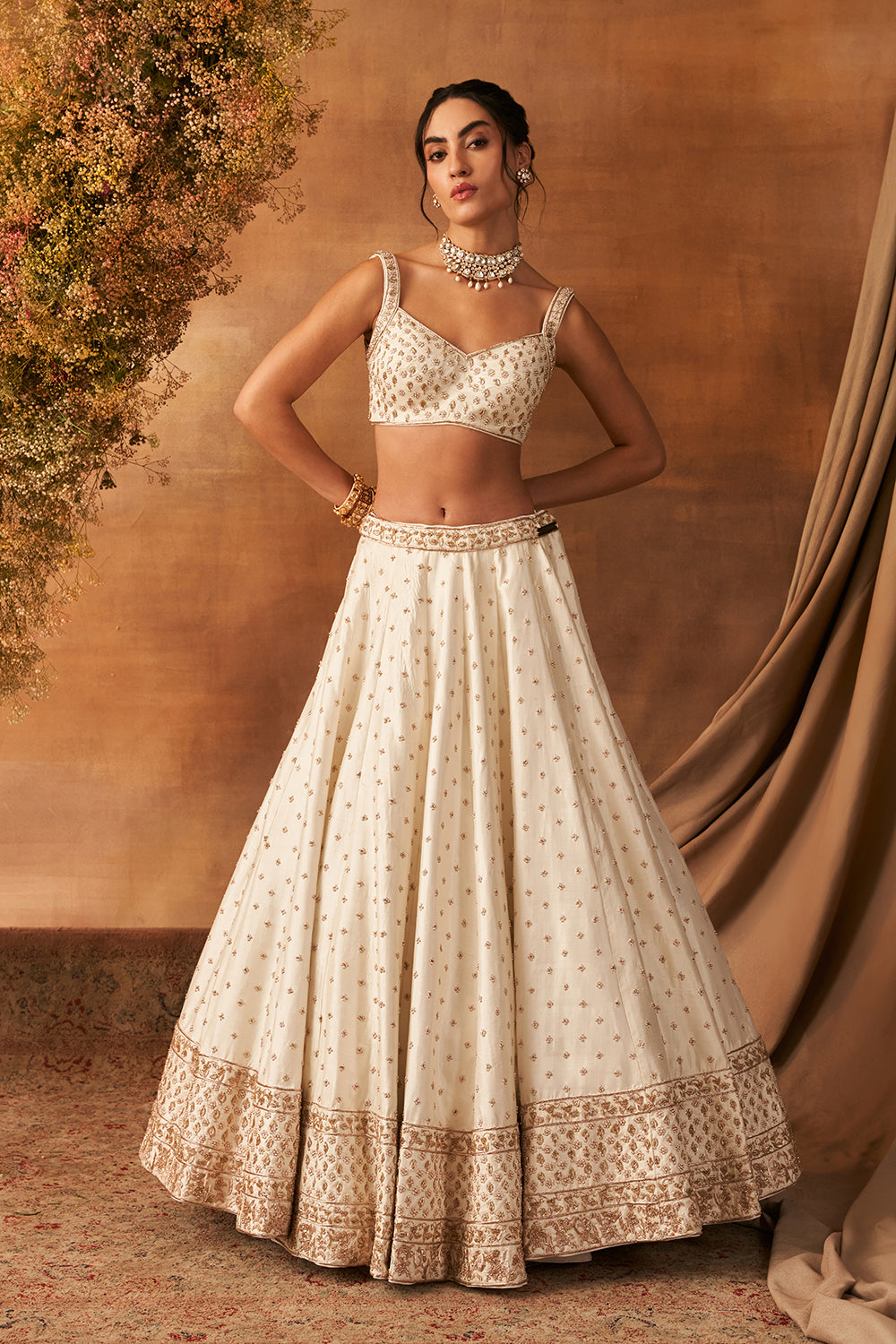 Leihao Lustre Lehenga set