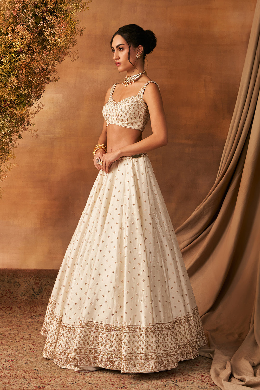 Leihao Lustre Lehenga set