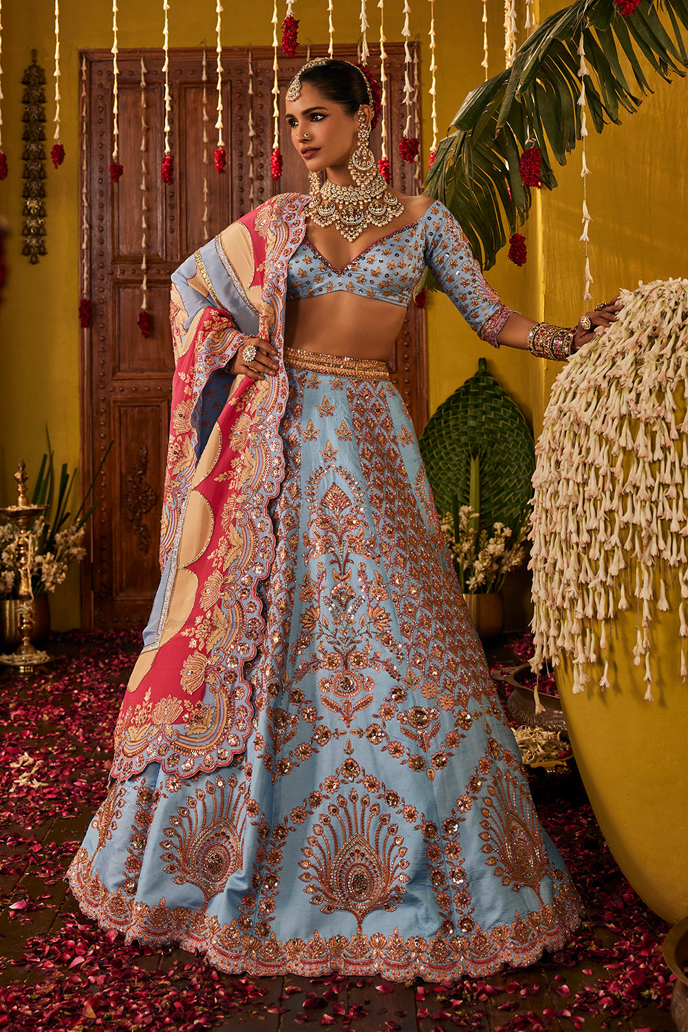 Light Blue Lehenga Set