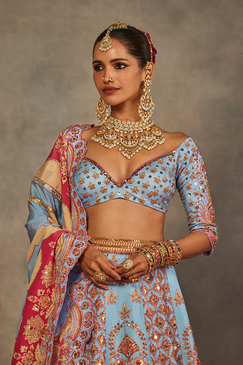 Light Blue Lehenga Set