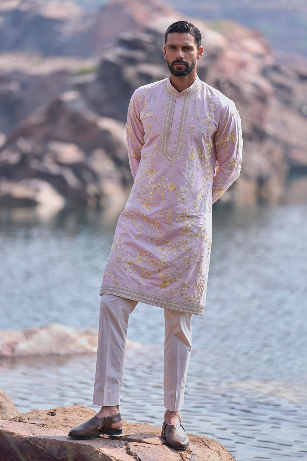 Lilac Flying Humming Bird Kurta Set