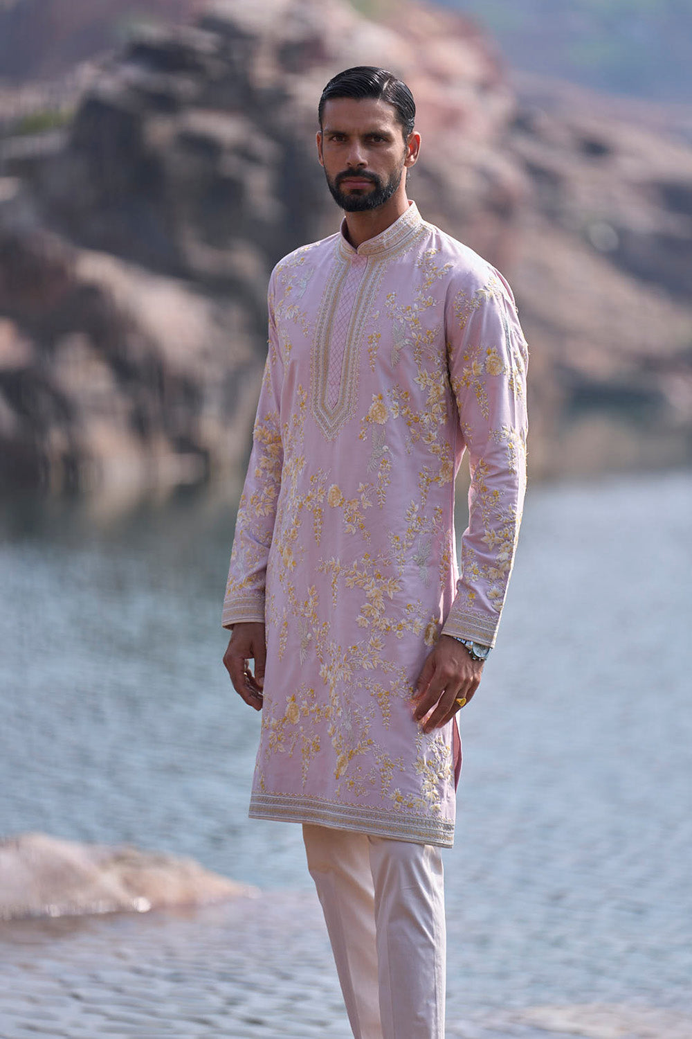 Lilac Flying Humming Bird Kurta Set