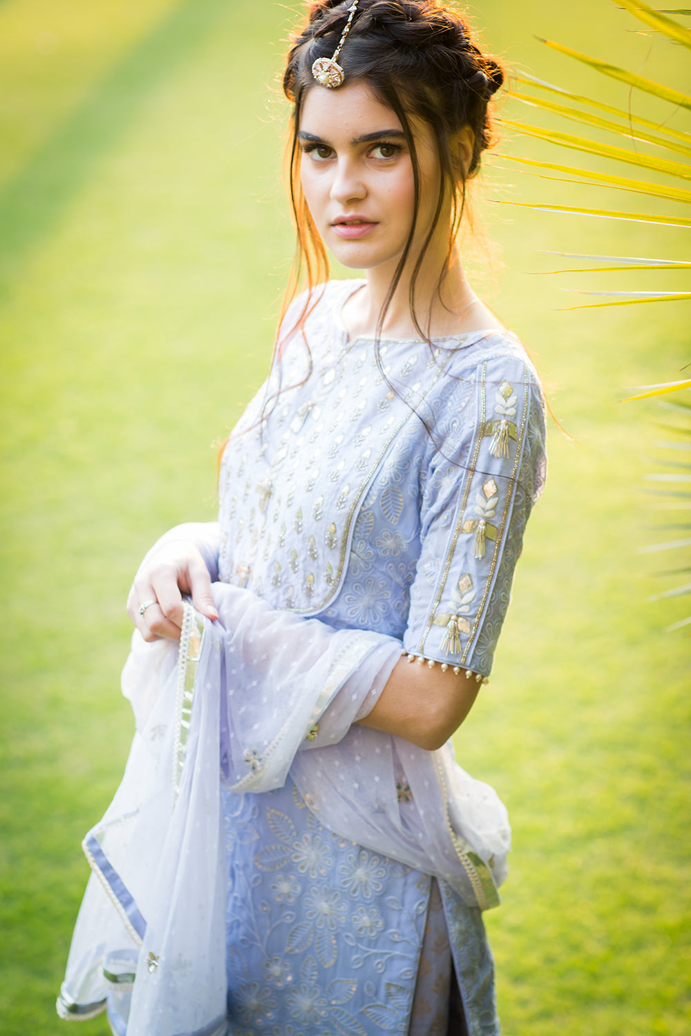 Lilac Kurta Sharara Set