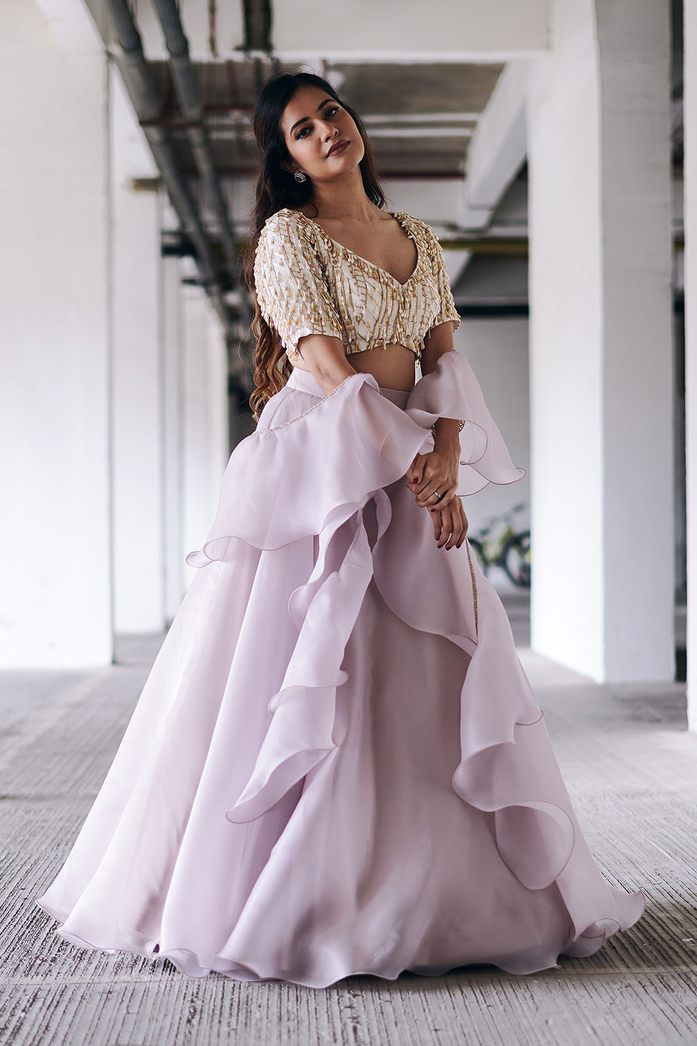 Lilac Lehenga Set