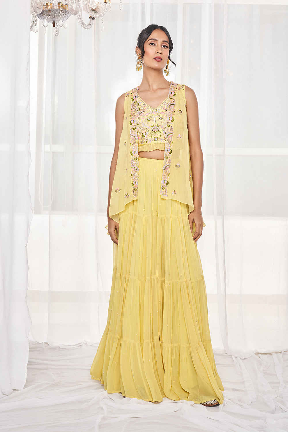 Lime Green Sharara Set