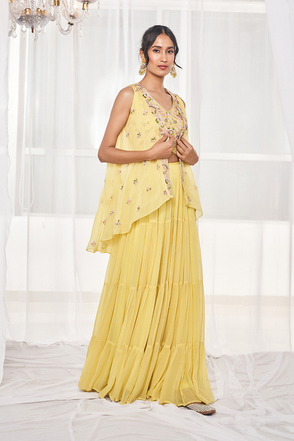 Lime Green Sharara Set