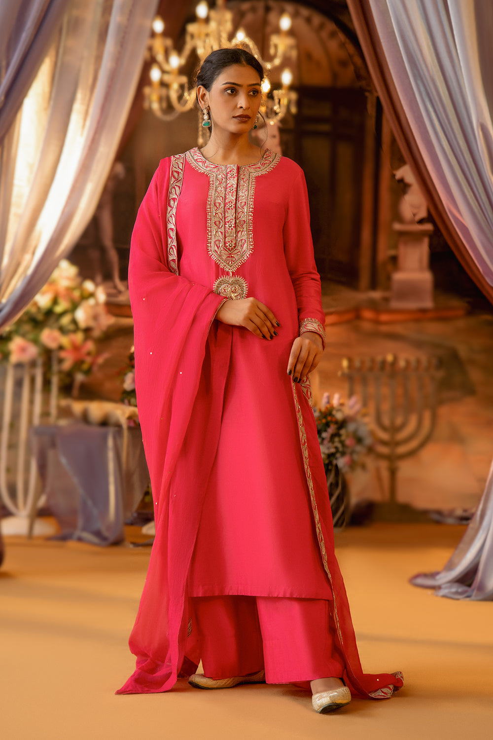 Magenta Straight Long Suit