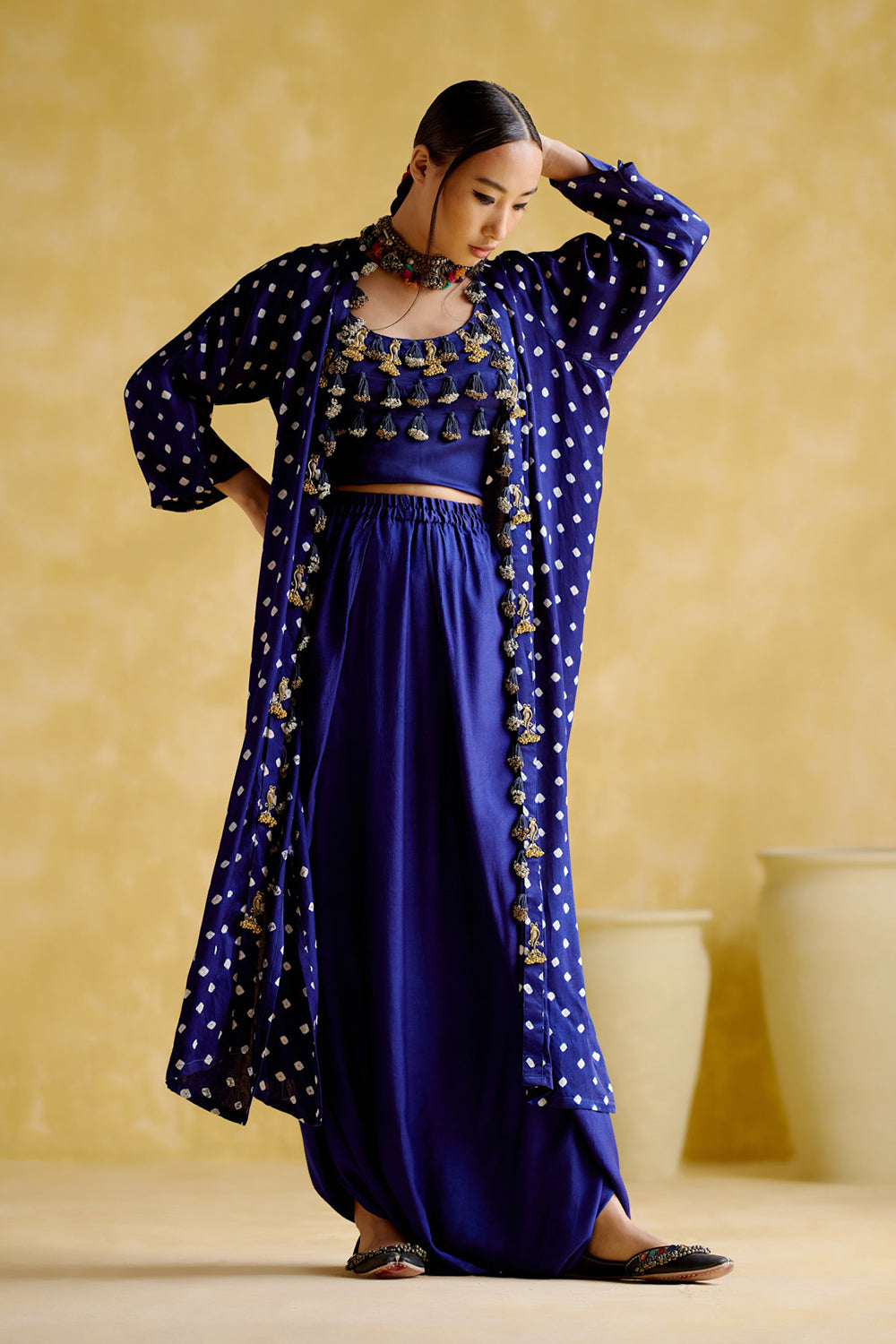 Malini Blue Bandhini