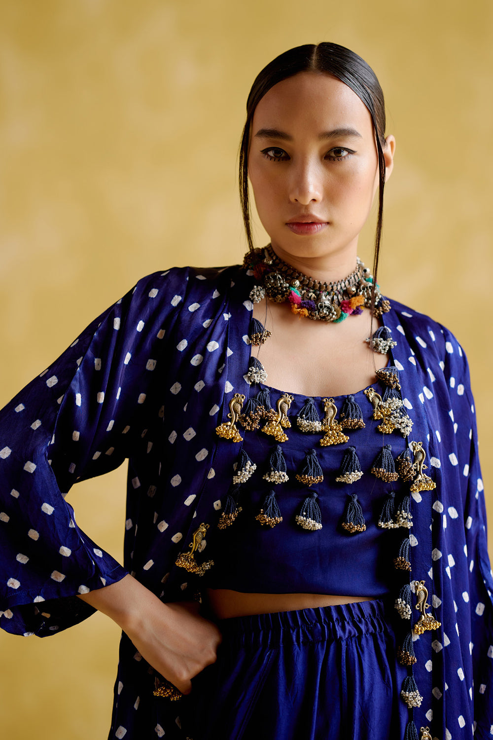 Malini Blue Bandhini