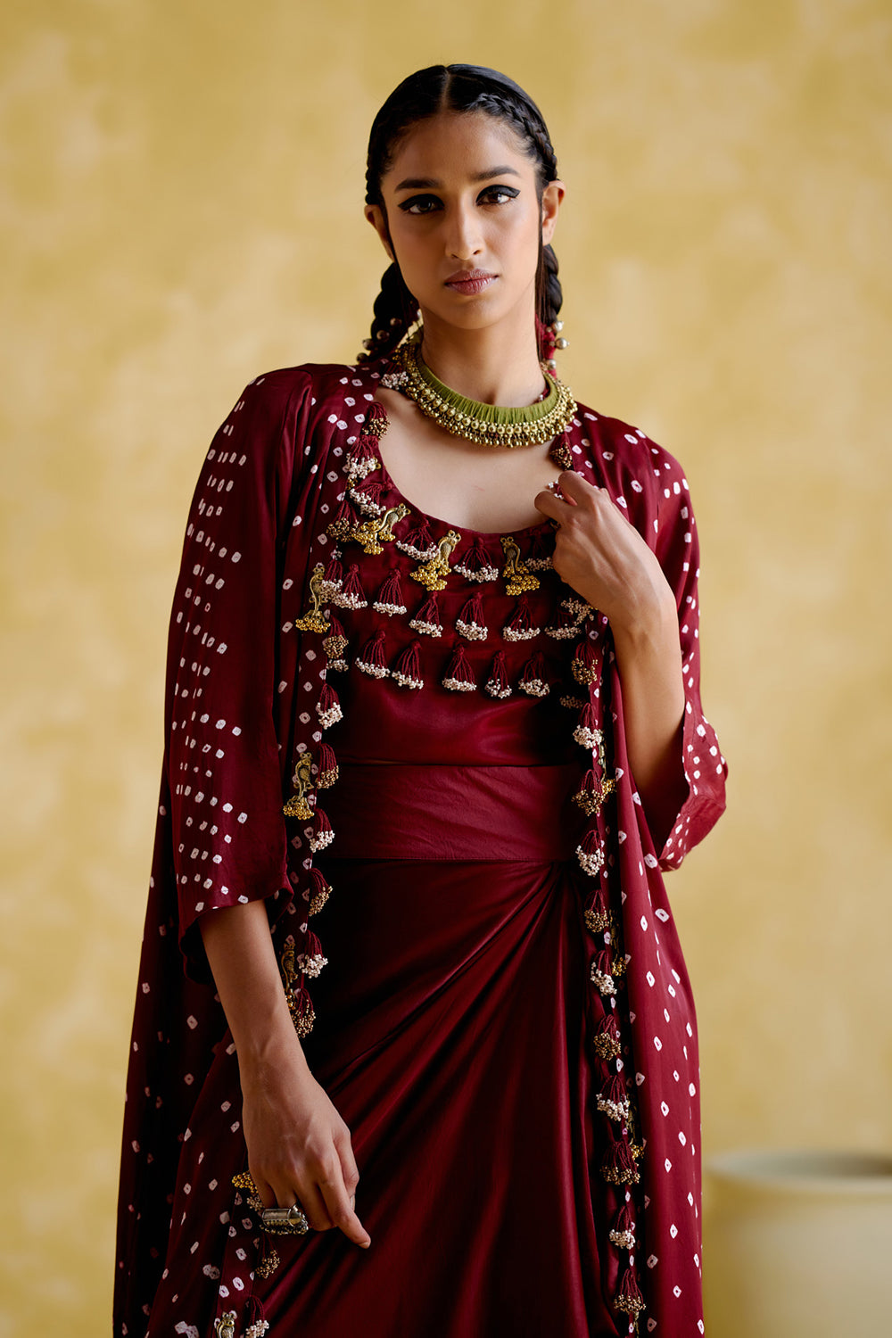 Malini Maroon Bandhini