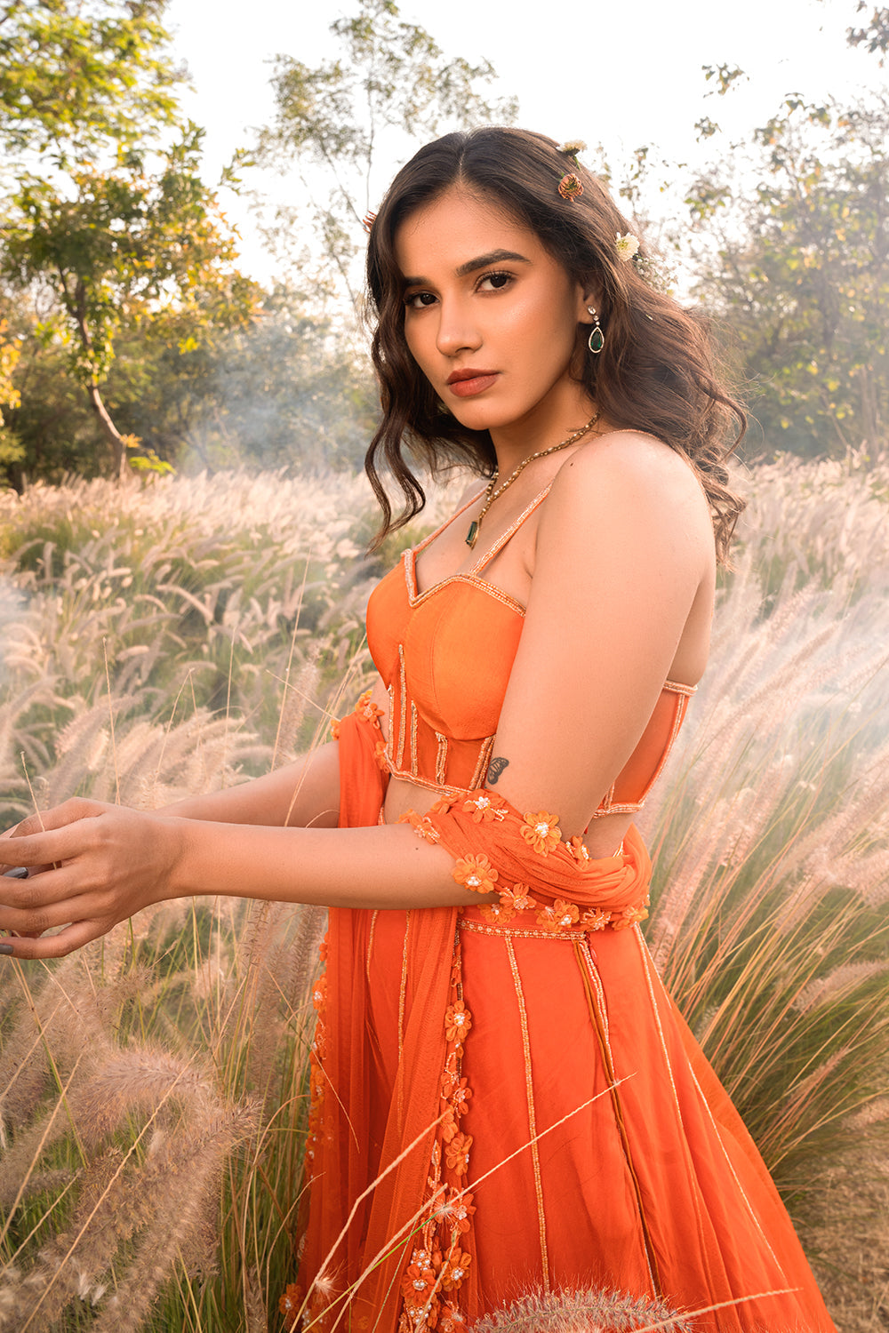Marigold Muse Lehenga