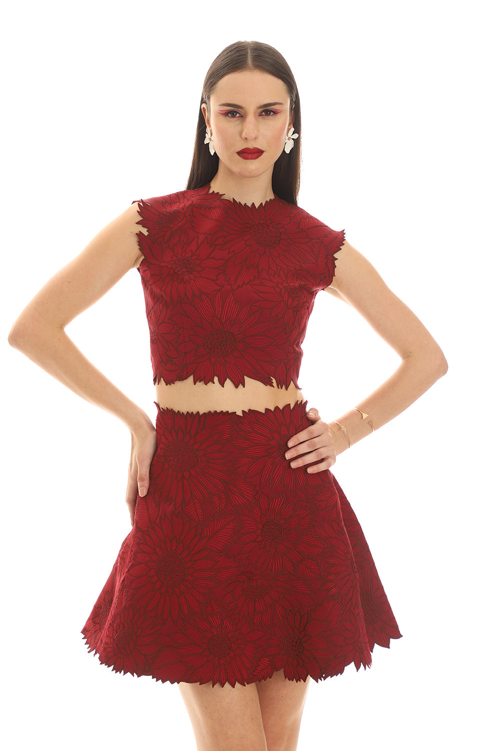 Maroon Skirt Sets