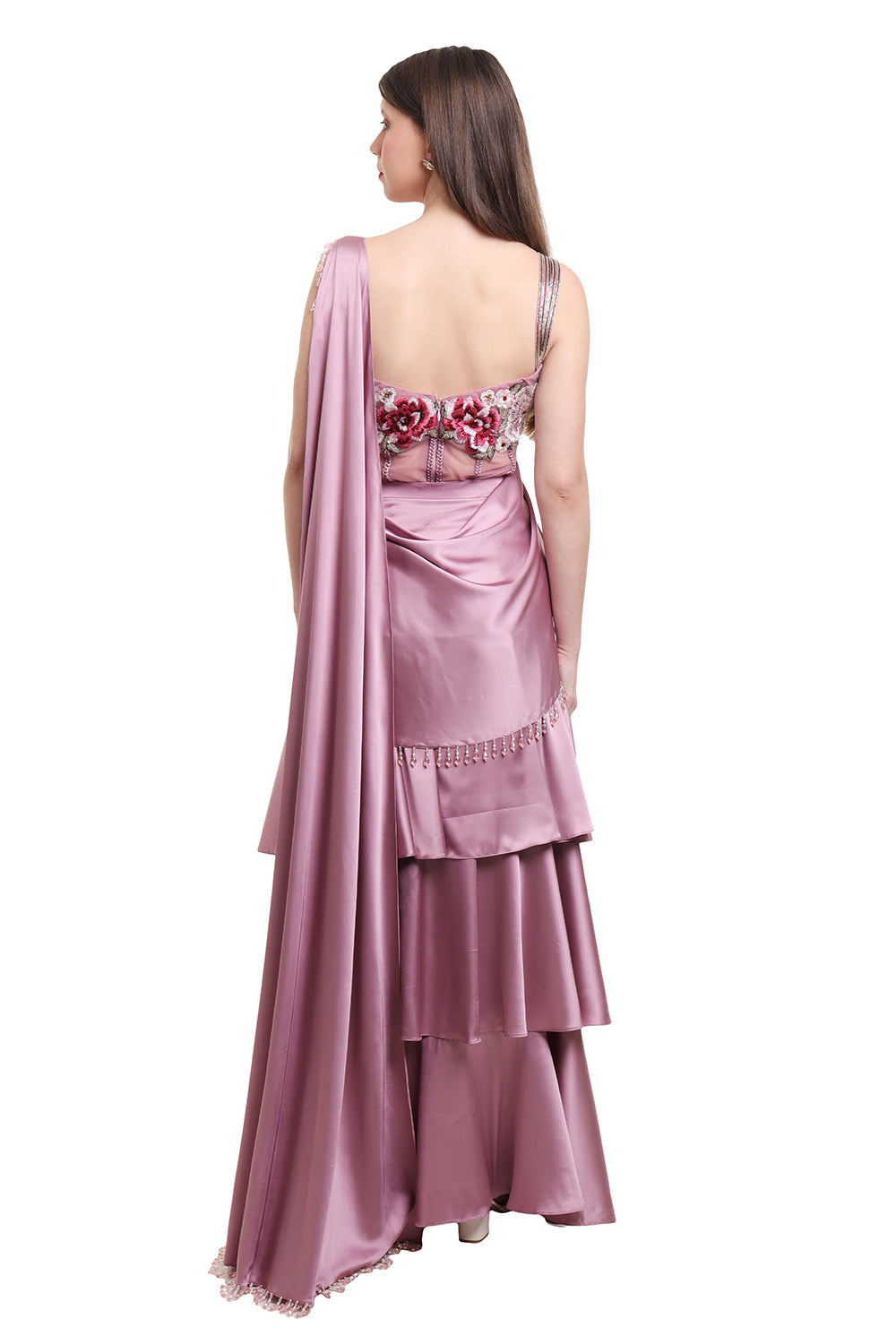 Mauve Drape Saree