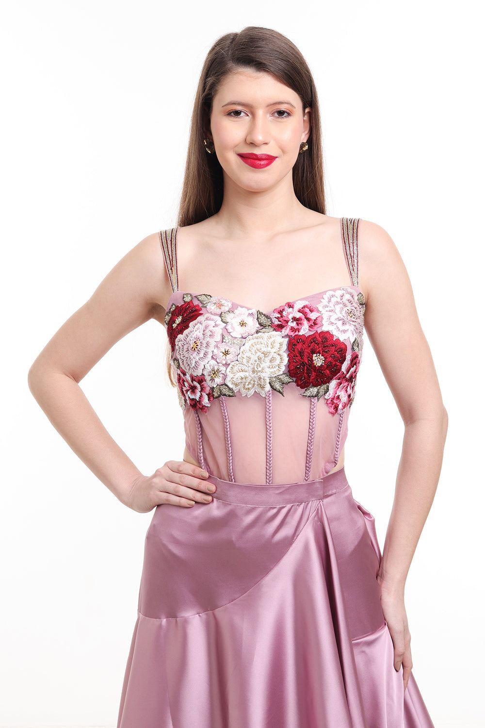 Mauve Drape Saree