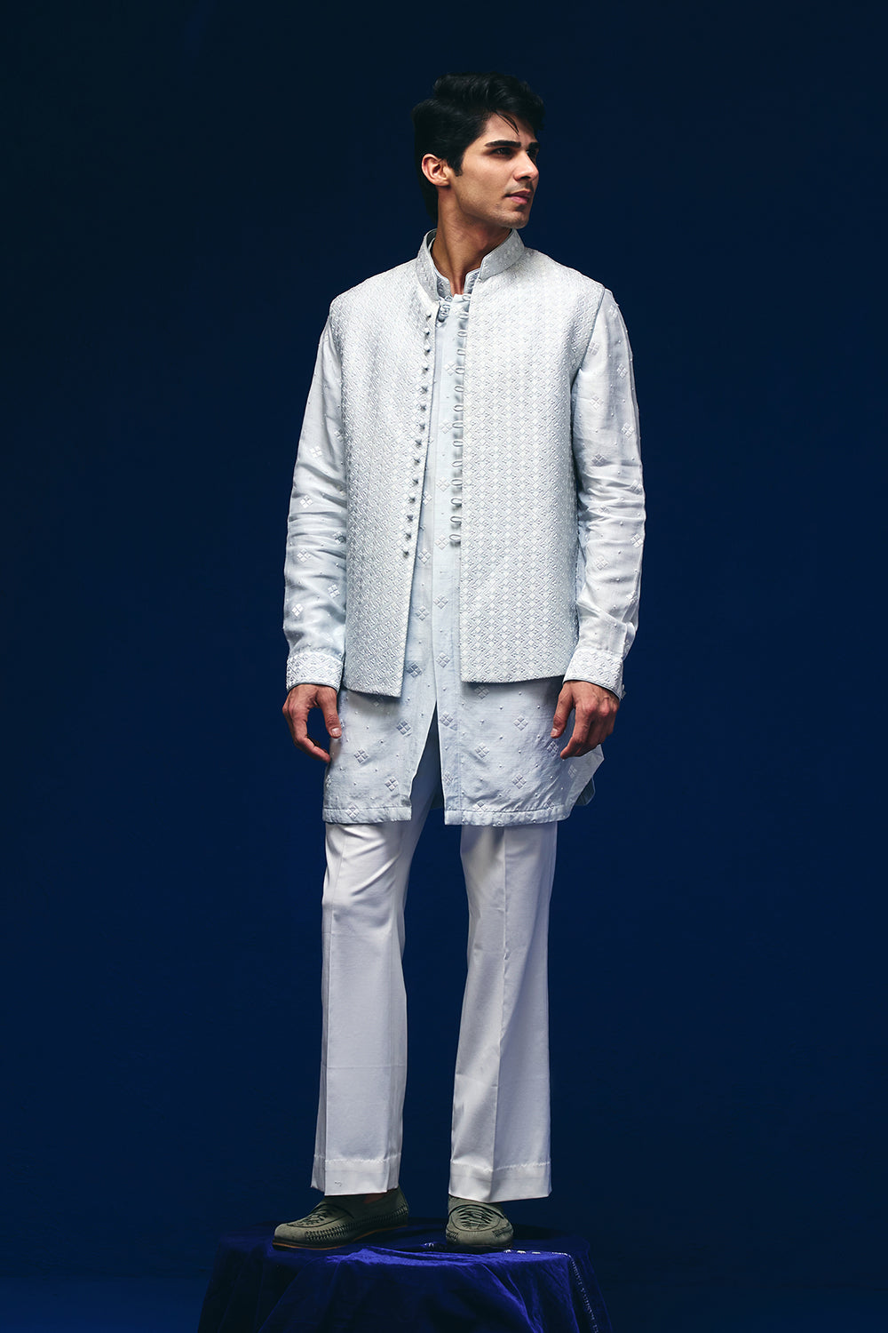 Meander Nehru Jacket Set