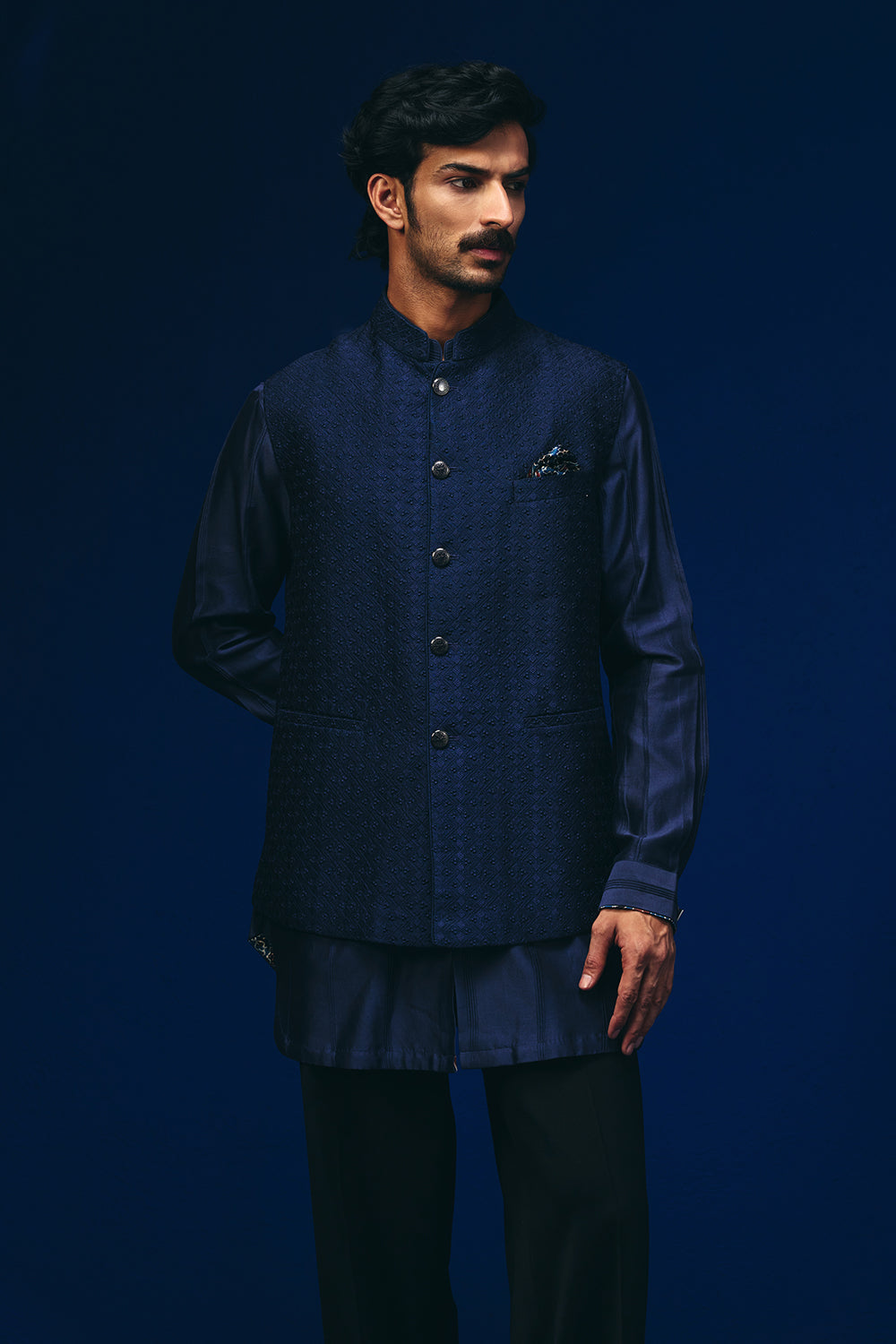 Meander Nehru Jacket Set
