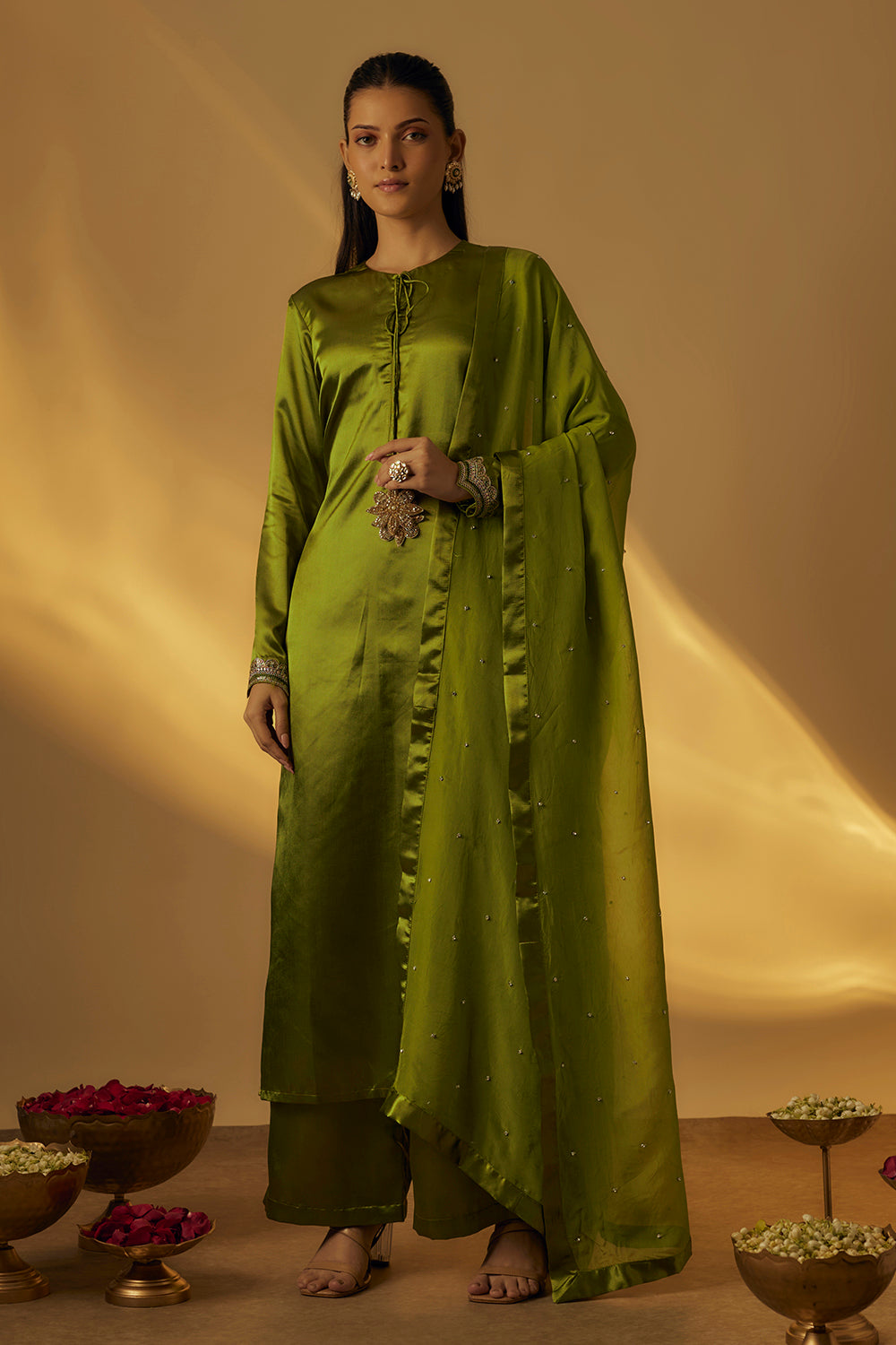 Mehendi Green Kurta Set