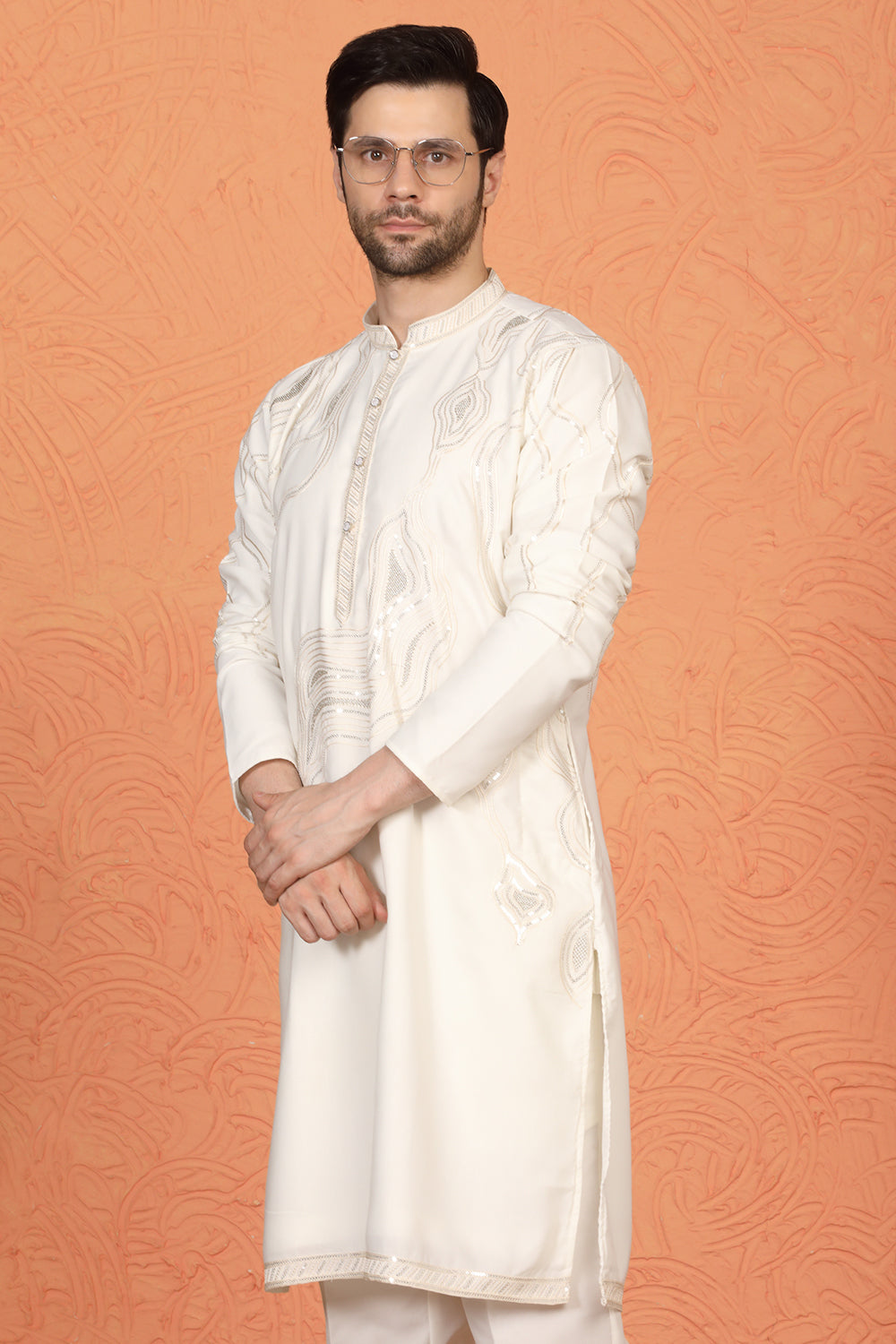 Mehfil-E-Khaas  Embroidered Kurta Set with Back Elastic Pants