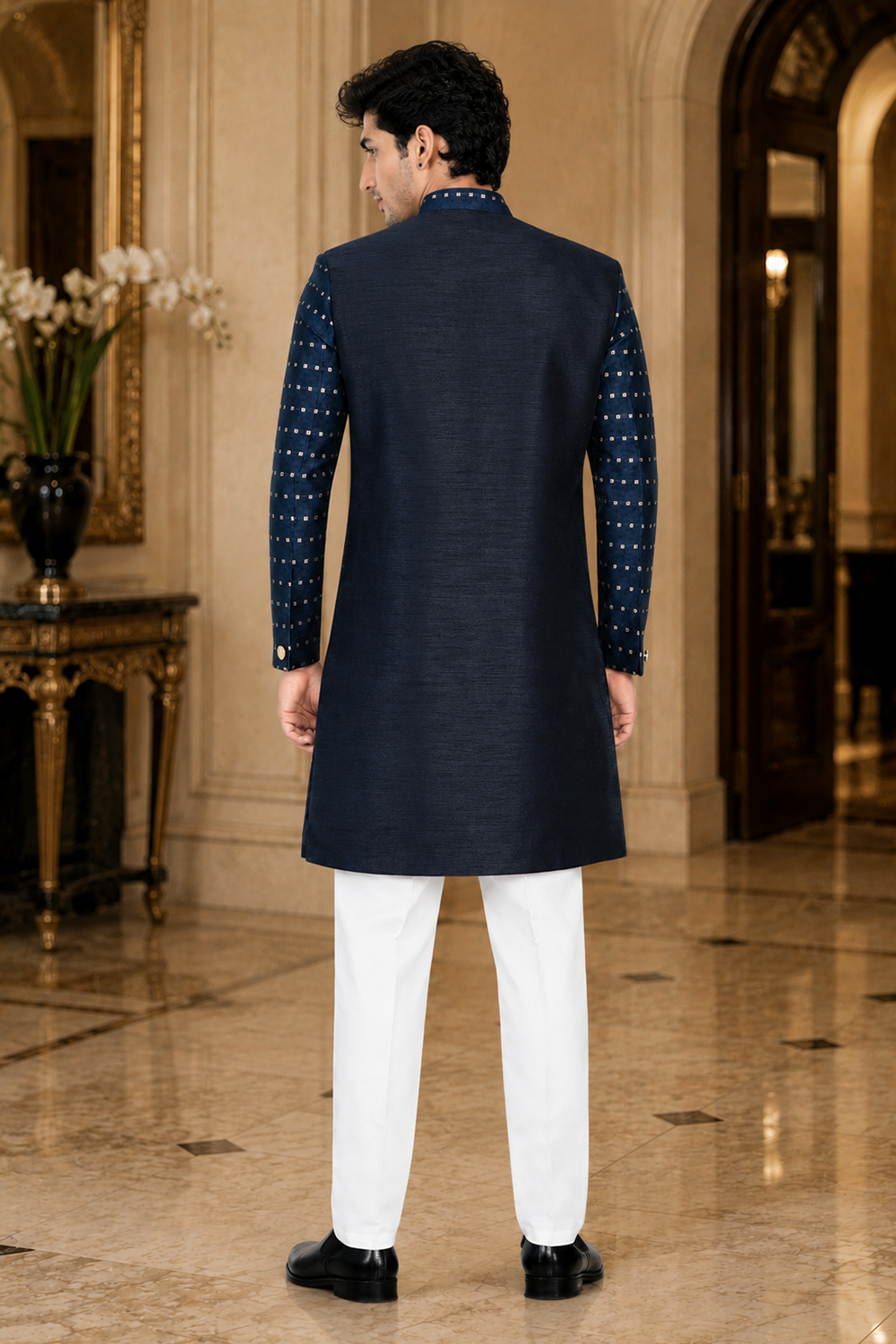 Men's Blue Indo-Western