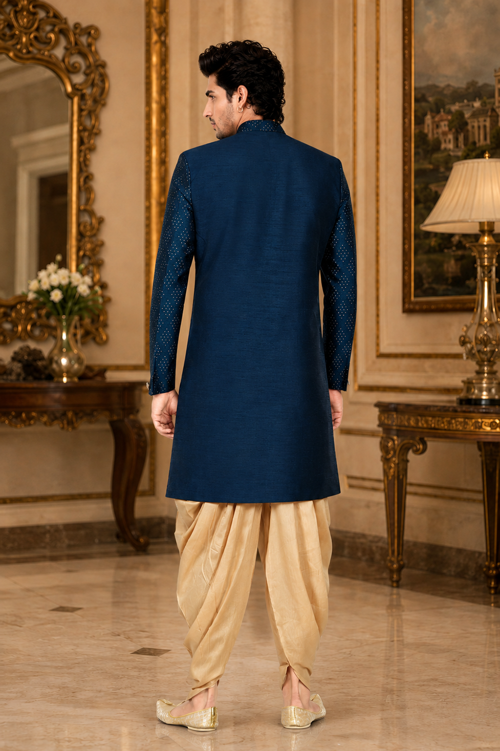 Men's Blue Indo-Western