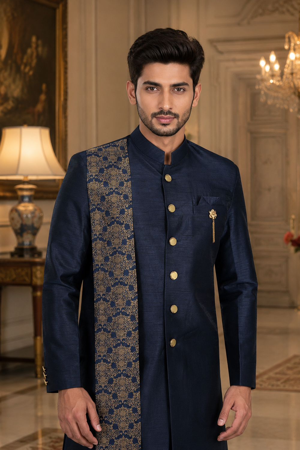 Men's Blue Indo-Western