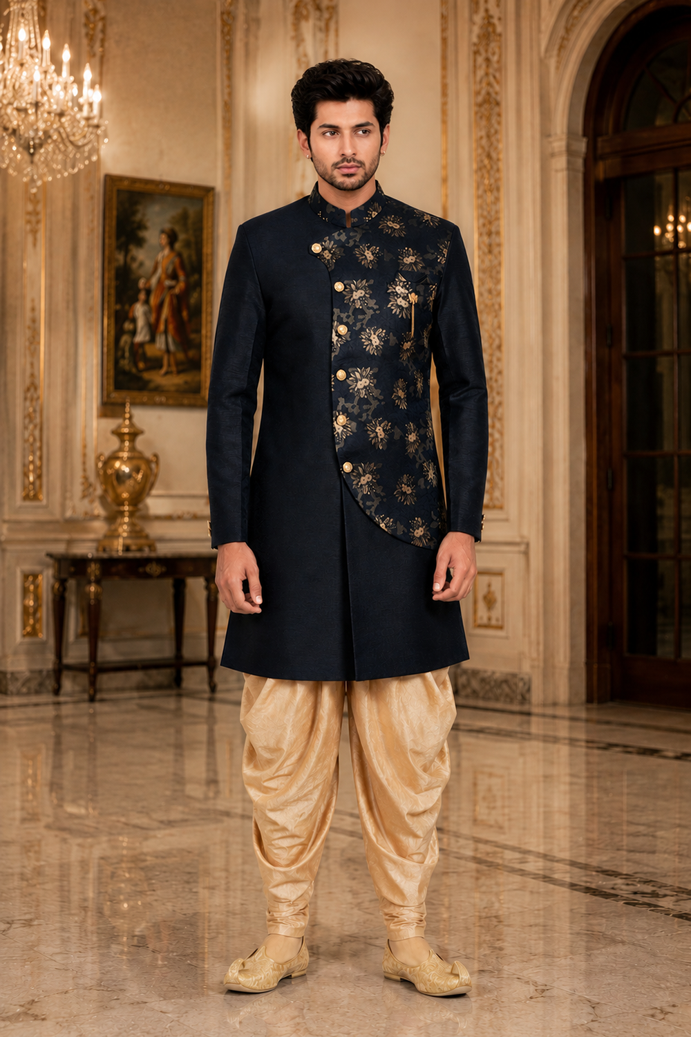 Men's Blue Indo-Western