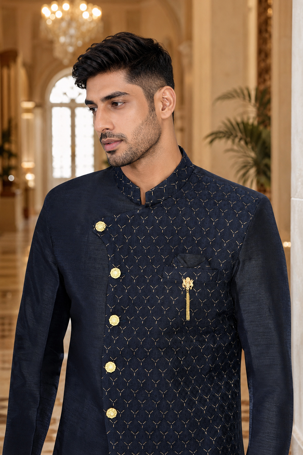 Men's Blue Indo-Western