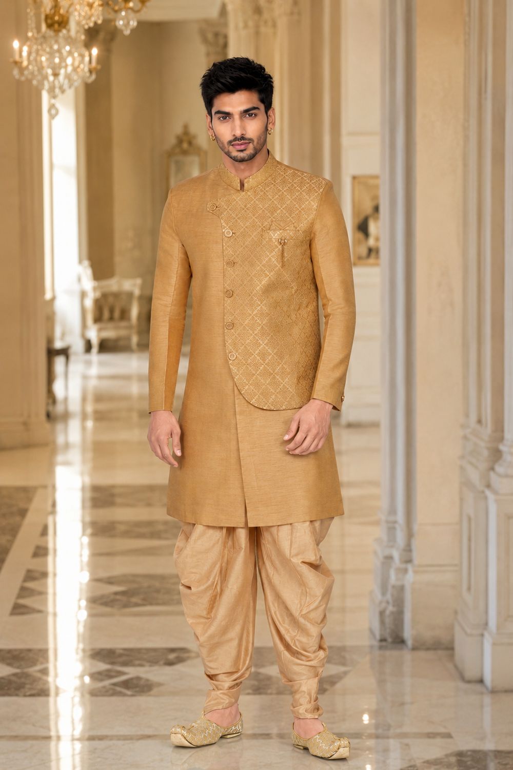 Men's Gold Indo-Western