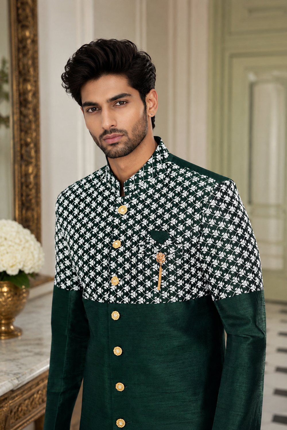 Men's Green  Indo-Western