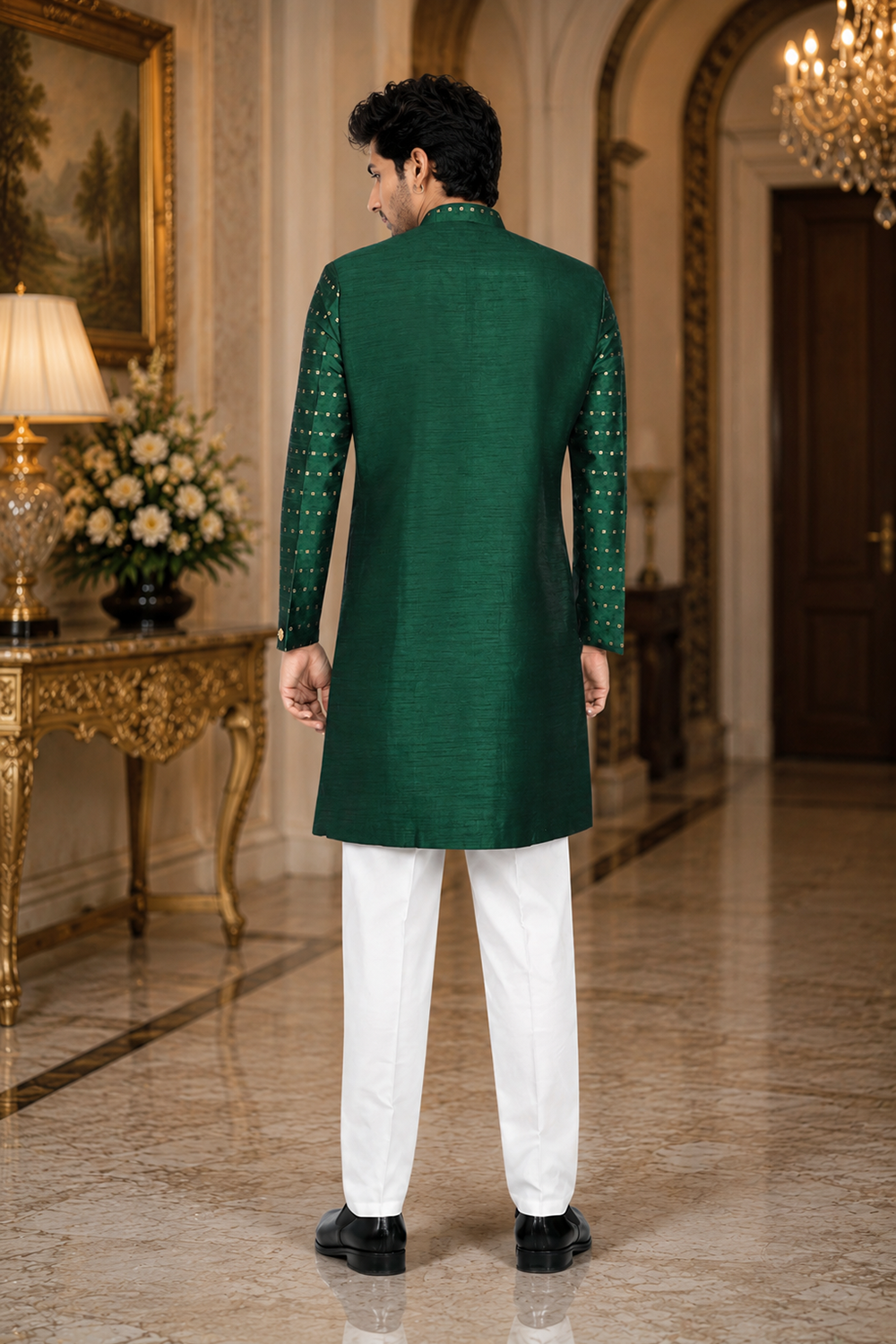 Men's Green Indo-Western