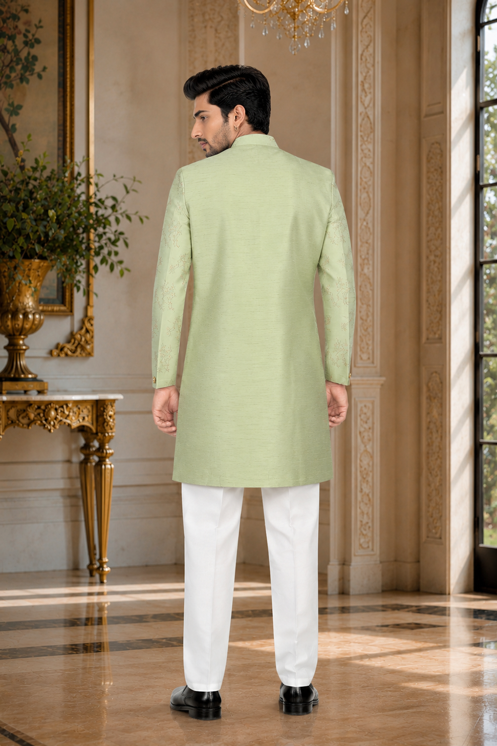 Men's Green Indo-Western