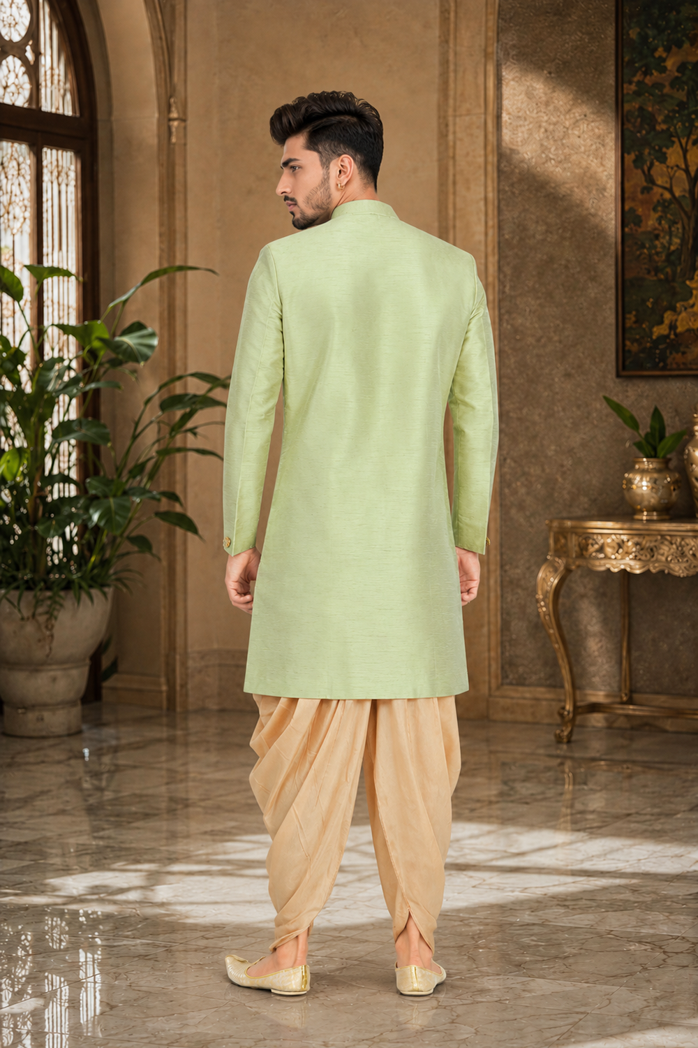 Men's Green Indo-Western