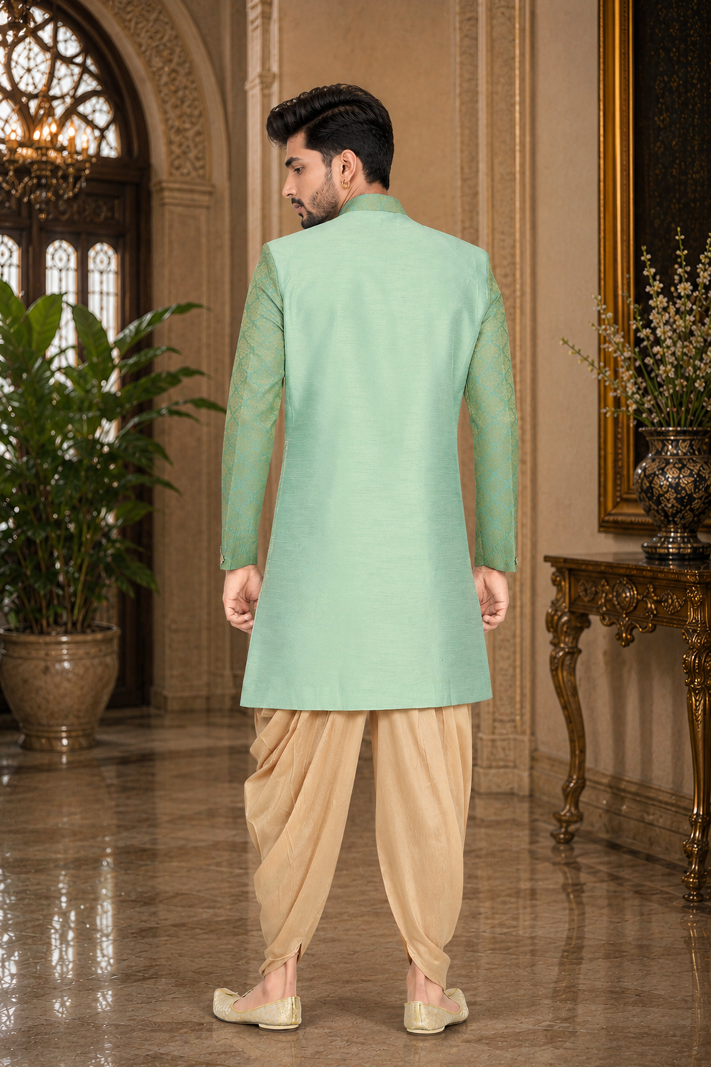 Men's Green Indo-Western