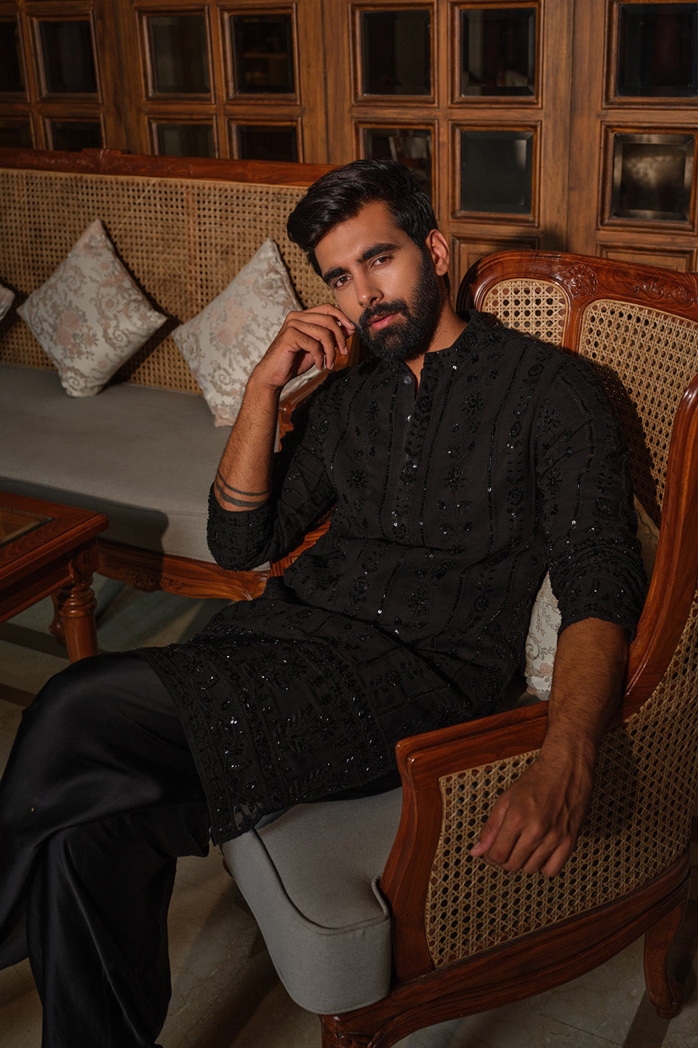 Midnight Black Patiyala Set
