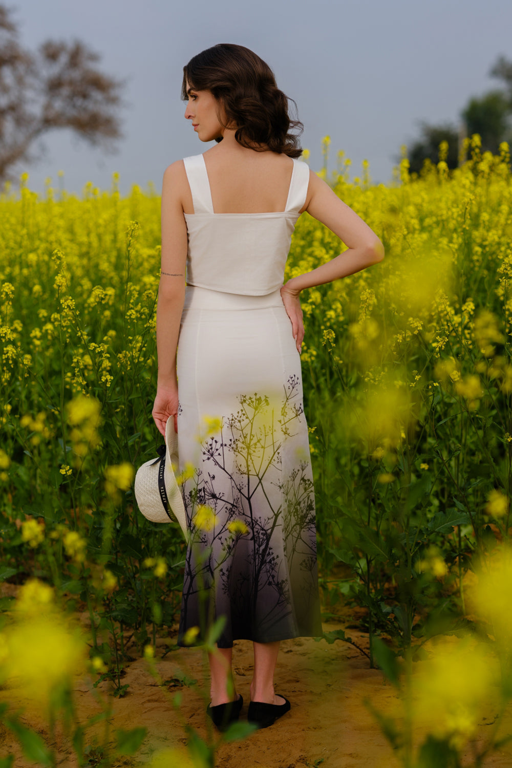 Monochrome Meadow Skirt