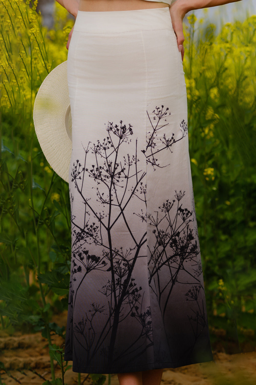 Monochrome Meadow Skirt