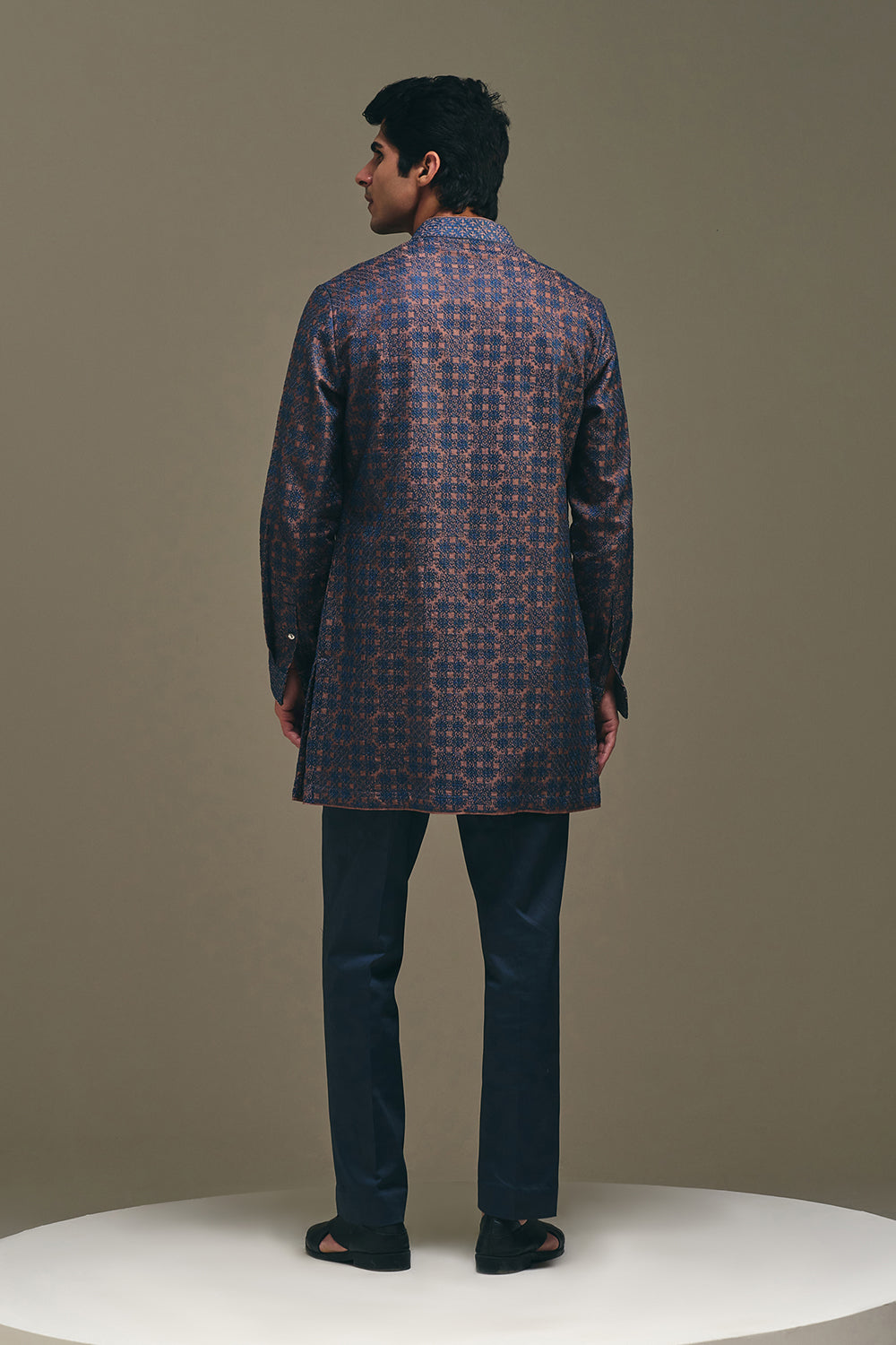 Mosaic Front Open Kurta Set
