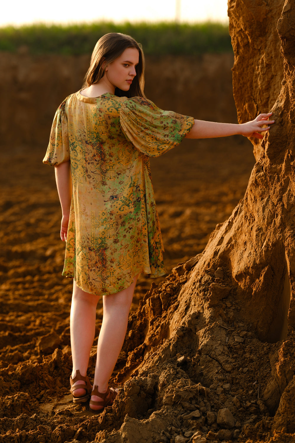Multi Abstract Shirt Dress