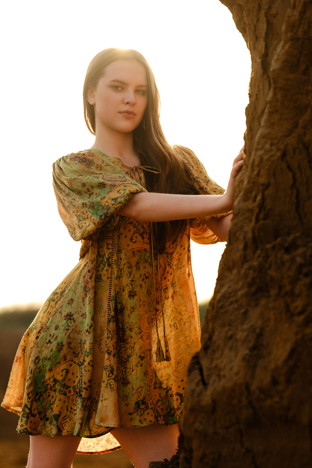 Multi Abstract Shirt Dress