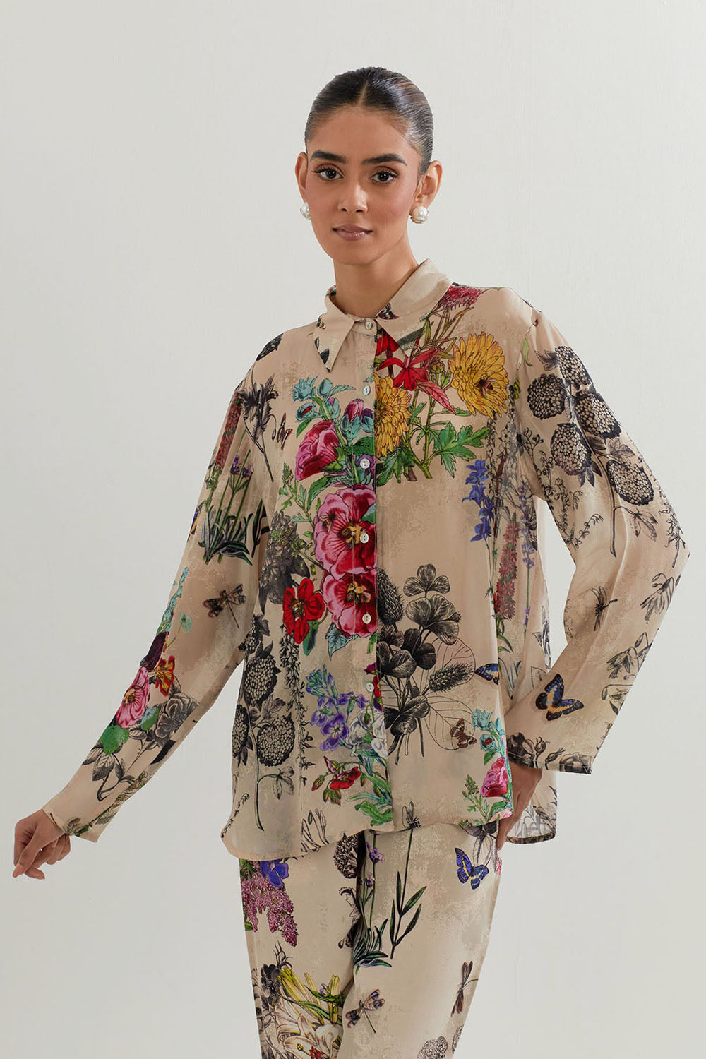Multi Colour Botanical Printed Coord Set
