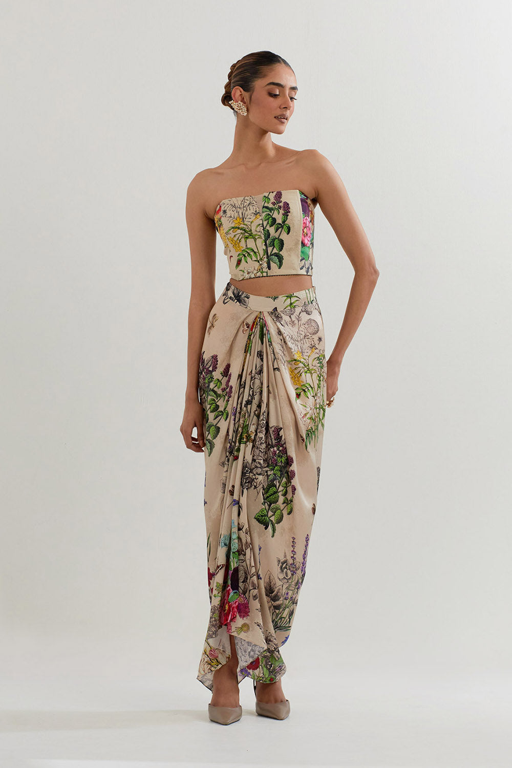 Multi Colour Cape With Skirt