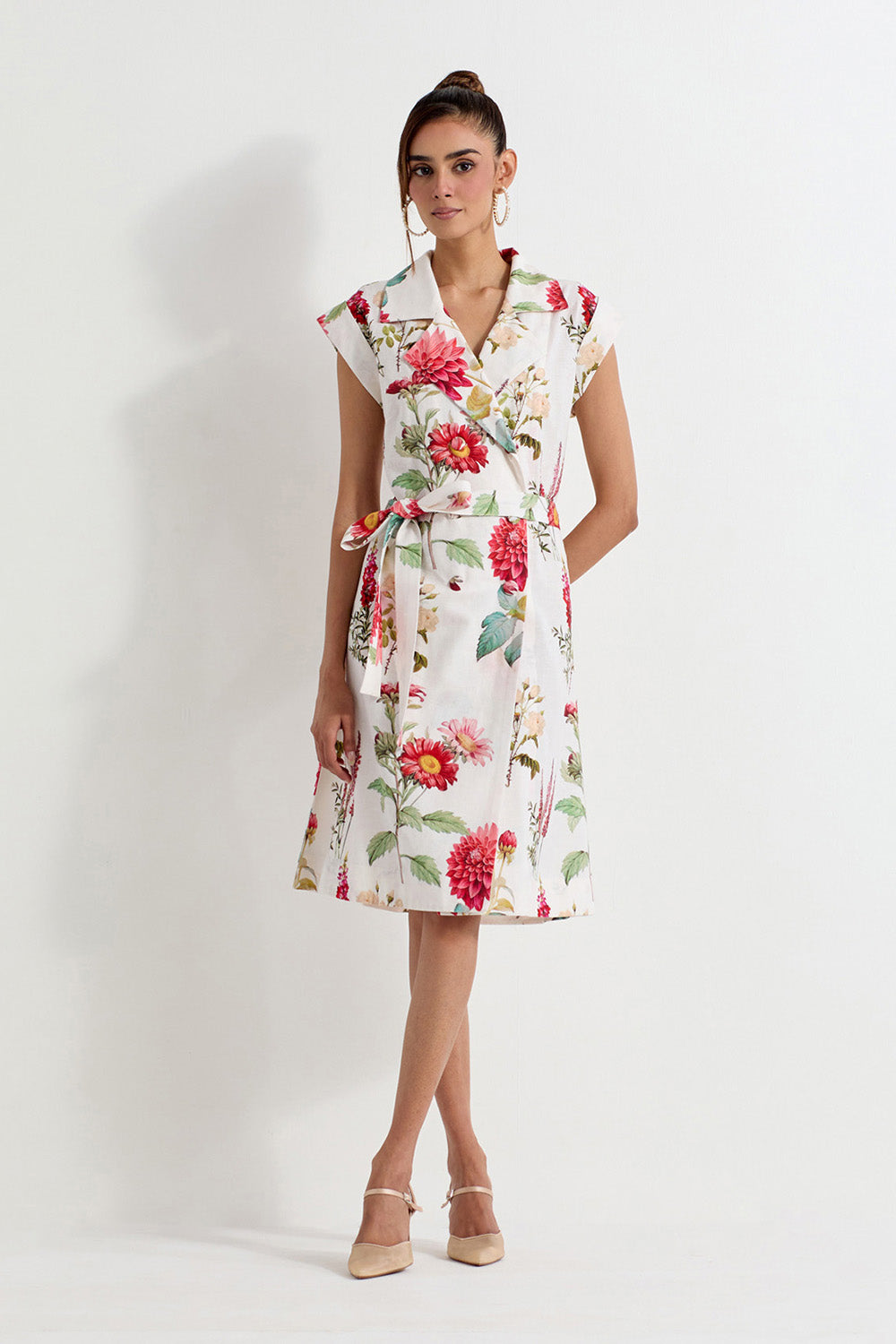 Multi Colour Cotton Linen Dress