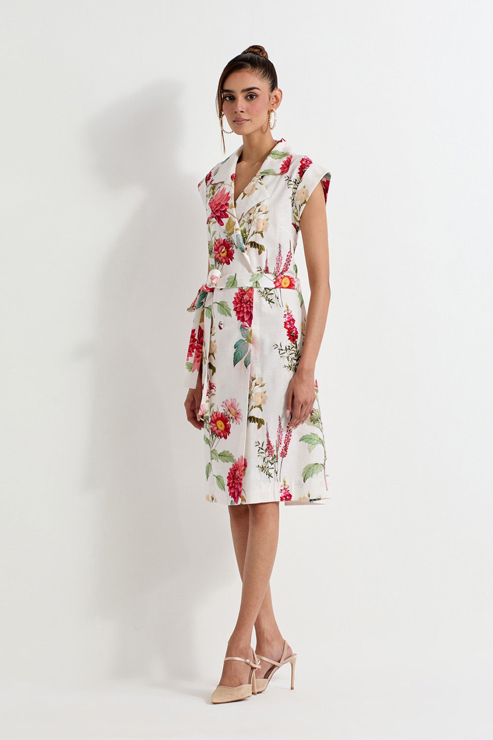 Multi Colour Cotton Linen Dress
