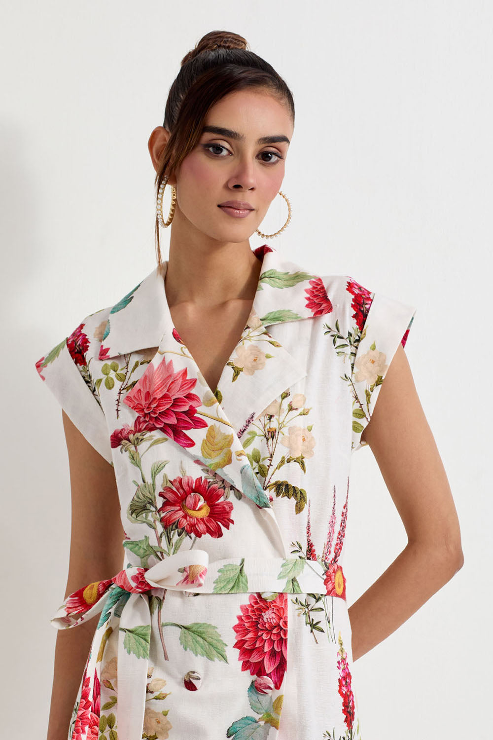 Multi Colour Cotton Linen Dress