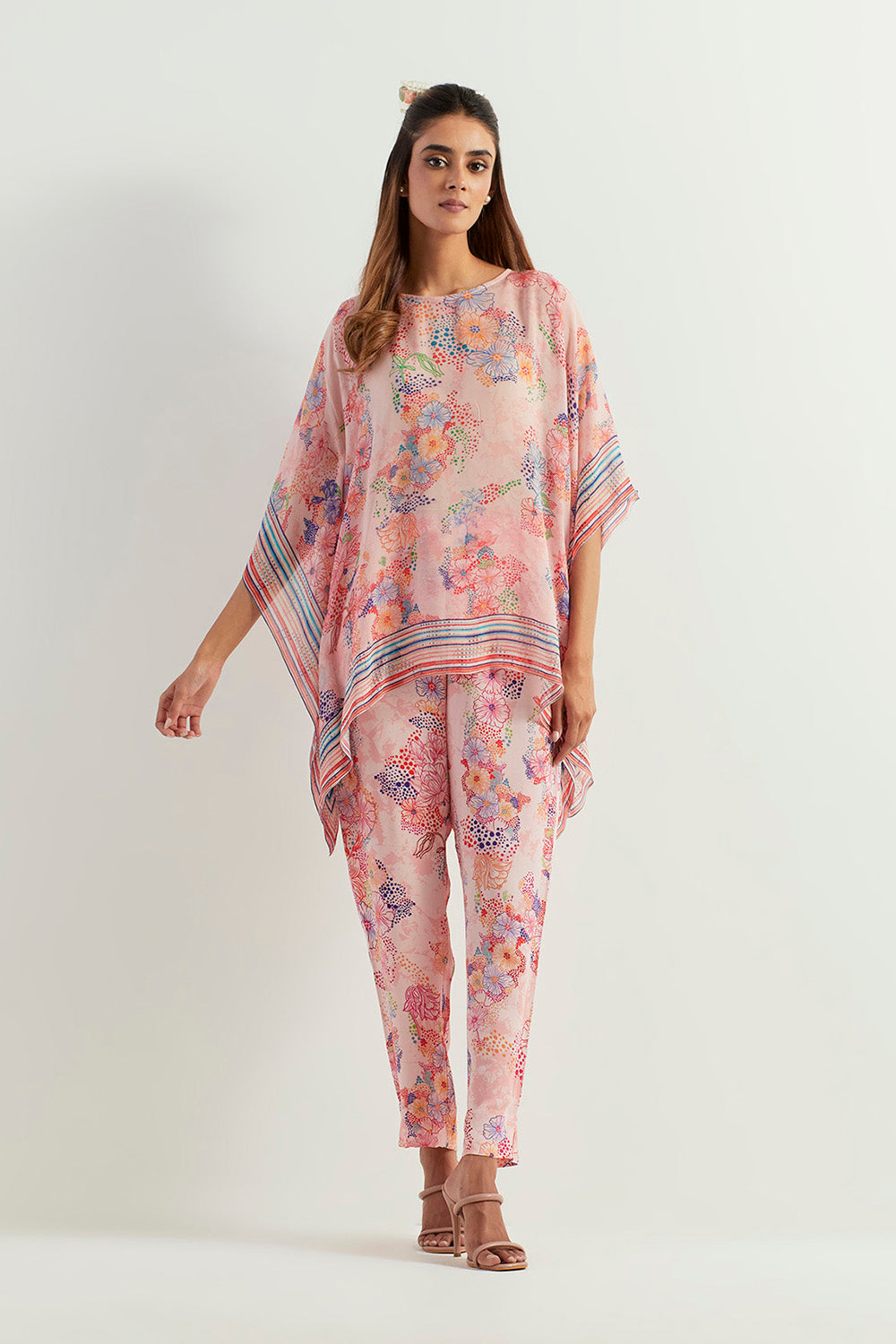 Multi Colour High Low With Pants