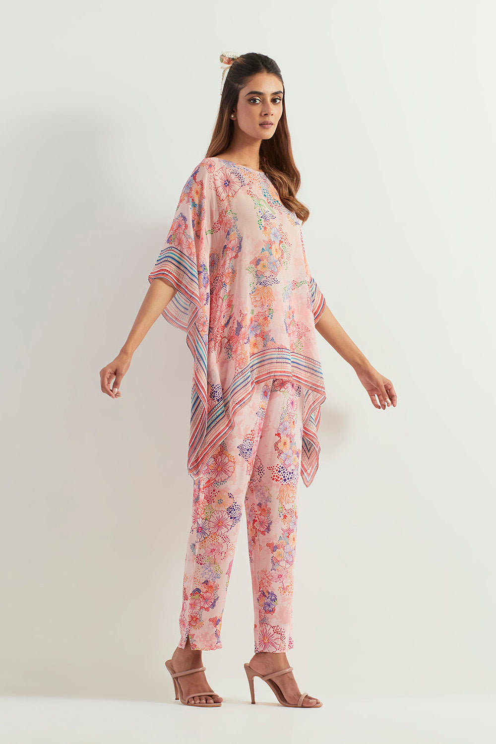 Multi Colour High Low With Pants