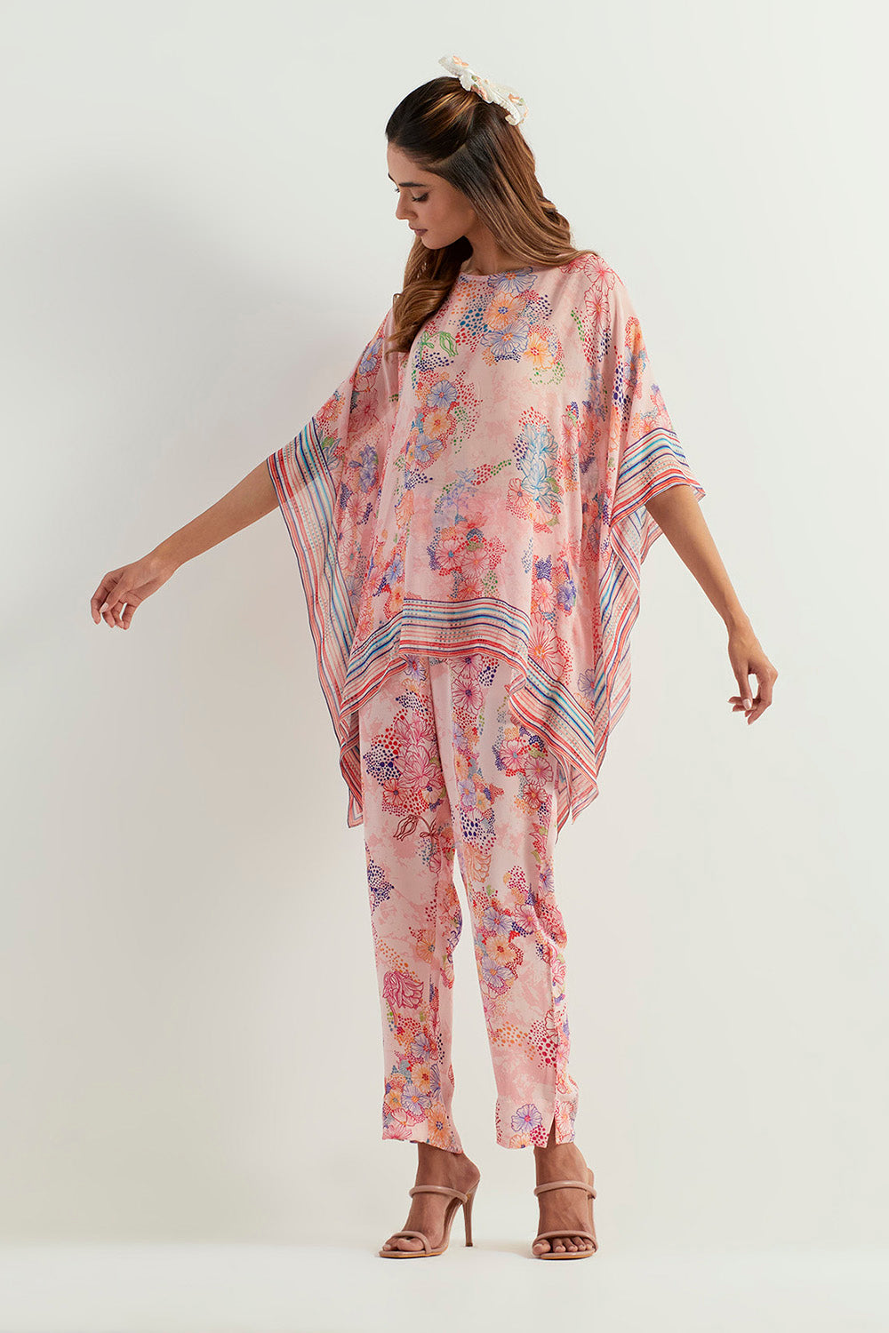Multi Colour High Low With Pants