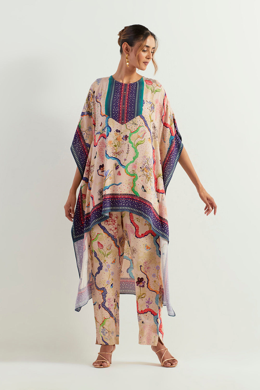 Multi Colour High Low With Pants