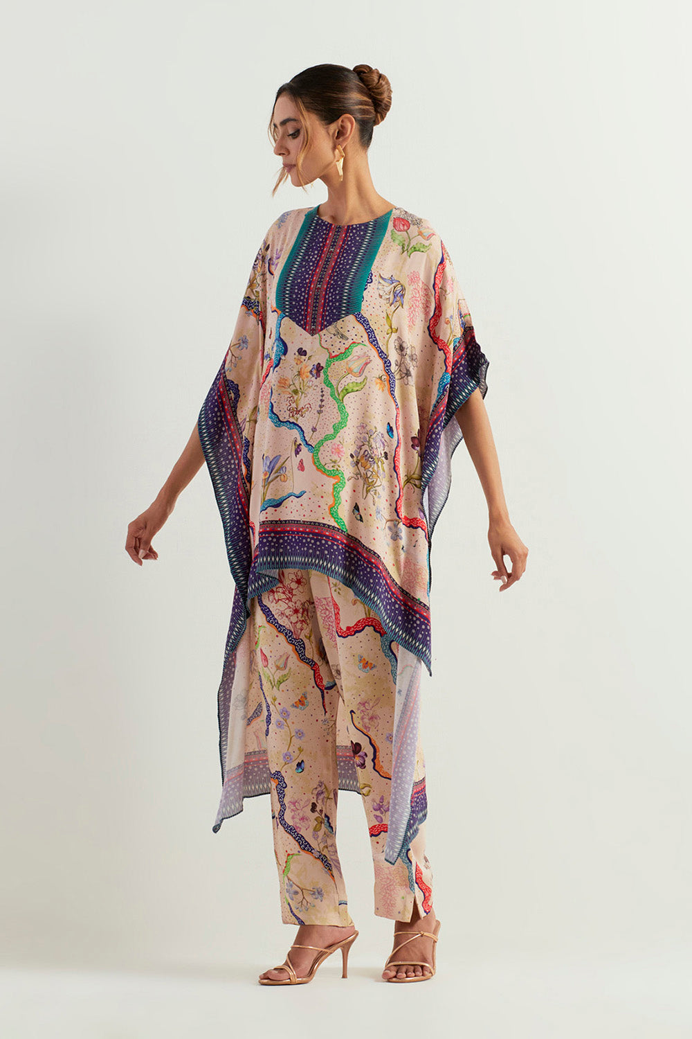Multi Colour High Low With Pants